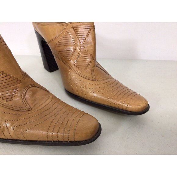 Enzo Angiolini Cowboy Boots Mule Heels Womens 6.5 - Picture 3 of 7